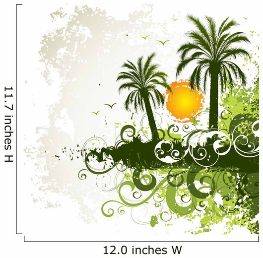 Green palm trees Wall Decal