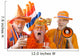 Dutch soccer fans Wall Decal