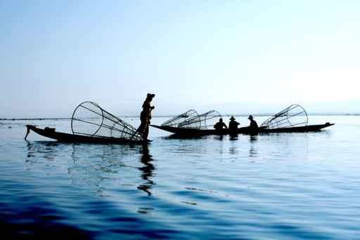 Fishermen Water Wall Decal