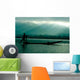 Silhouette Fisherman Boat Wall Decal