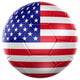American Soccer Ball Wall Decal