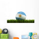 Soccerball Grass Wall Decal