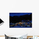 Ski Village Night Scenario Wall Mural