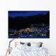Ski Village Night Scenario Wall Mural