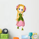 Chibi Flower Girl Wall Decal