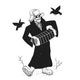Grim Reaper with Accordion Wall Decal