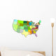 Map of the United States Wall Decal