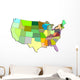 Map of the United States Wall Decal