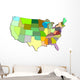 Map of the United States Wall Decal