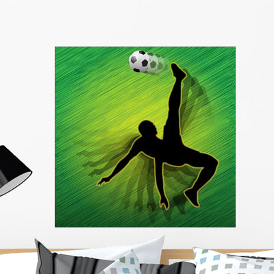 Football Player-soccer Player Wall Mural shown on a wall
