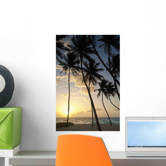 Barbados Silhouette Palm Trees Wall Decal