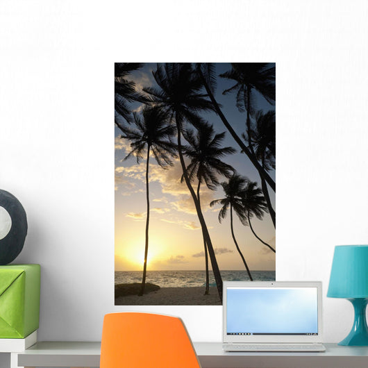 Barbados Silhouette Palm Trees Wall Decal