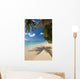 Barbados Palm Tree Leaning Wall Decal 1