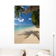 Barbados Palm Tree Leaning Wall Decal 1