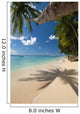 Barbados Palm Tree Leaning Wall Decal 1