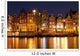Amsterdam waterfront houses at night, The Netherlands Wall Mural