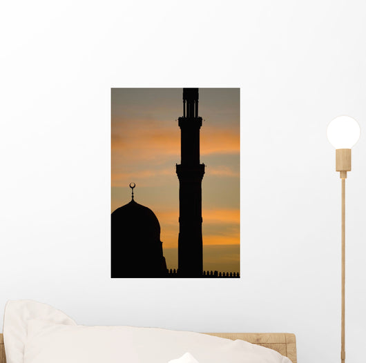Egypt Silhouette Mosque Dawn Wall Decal