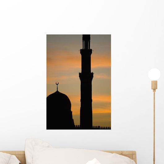 Egypt Silhouette Mosque Dawn Wall Decal