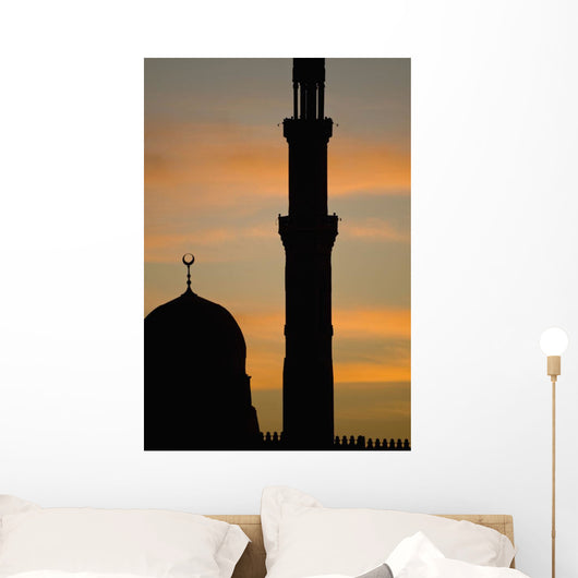 Egypt Silhouette Mosque Dawn Wall Decal