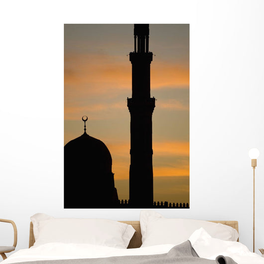 Egypt Silhouette Mosque Dawn Wall Decal