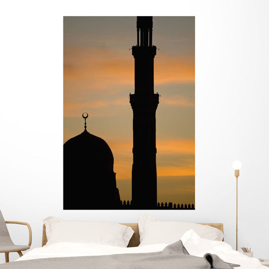 Egypt Silhouette Mosque Dawn Wall Decal