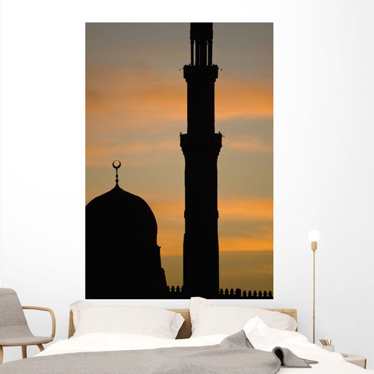 Egypt Silhouette Mosque Dawn Wall Decal