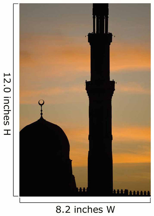 Egypt Silhouette Mosque Dawn Wall Decal