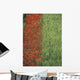 Line Red Poppies Wheat Wall Decal