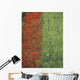 Line Red Poppies Wheat Wall Decal
