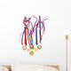 Golden Medals with Tape Wall Mural