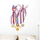 Golden Medals with Tape Wall Mural