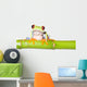 red eyed tree frog on bamboo Wall Decal