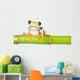 red eyed tree frog on bamboo Wall Decal