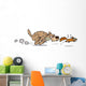 Dog Chasing Squirrel Wall Decal