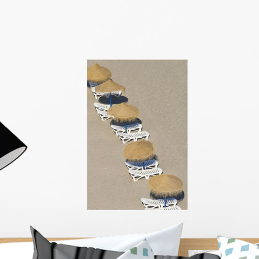 Rows Parasols Beach Torremolinos Wall Decal