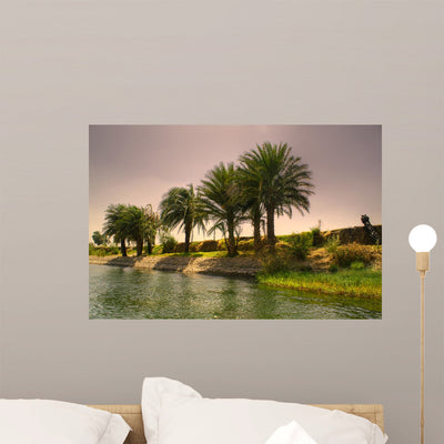 River shown on a wall