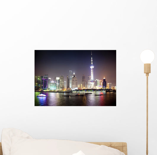Night view of Shanghai, China Wall Mural