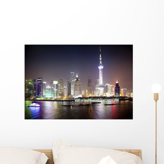 Night view of Shanghai, China Wall Mural