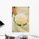 Bridal bouquet of white roses Wall Mural