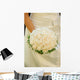 Bridal bouquet of white roses Wall Mural