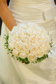 Bridal bouquet of white roses Wall Mural
