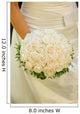 Bridal bouquet of white roses Wall Mural