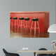 Black Stool in Interior of Bar on Ceramic Floor Wall Mural