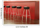Black Stool in Interior of Bar on Ceramic Floor Wall Mural