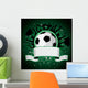 Soccer Ball on Grunge Background Wall Mural