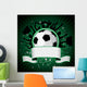 Soccer Ball on Grunge Background Wall Mural