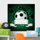 Soccer Ball on Grunge Background Wall Mural