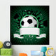 Soccer Ball on Grunge Background Wall Mural