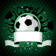 Soccer Ball on Grunge Background Wall Mural