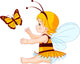 baby bee fairy Wall Decal